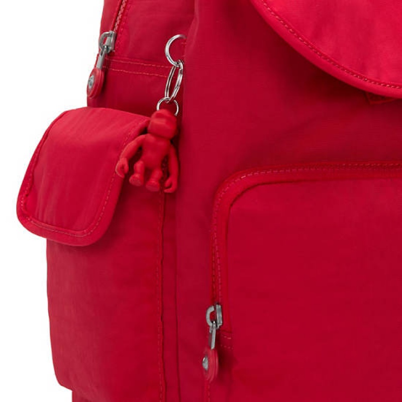 Red Dark Red Kipling City Pack Backpacks | CGDHOP-465