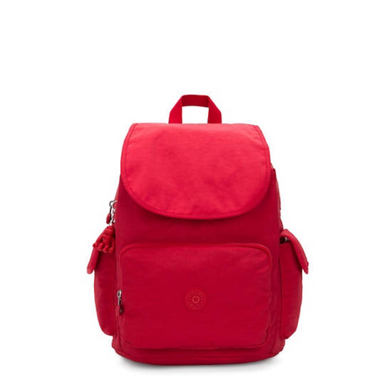 Red Dark Red Kipling City Pack Backpacks | CGDHOP-465