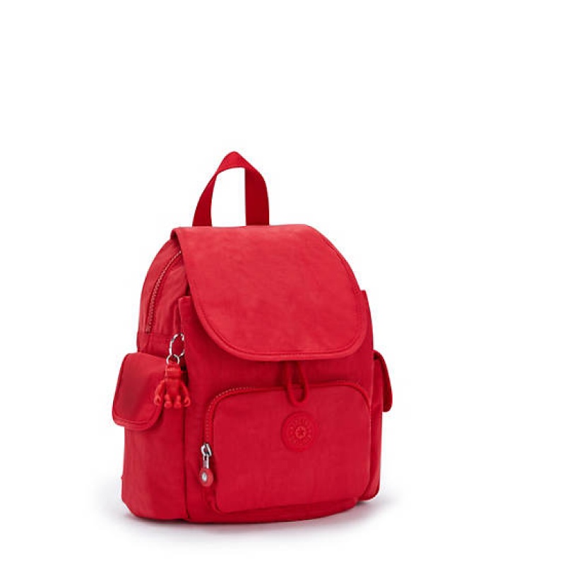 Red Dark Red Kipling City Pack Mini Backpacks | LJFITX-078