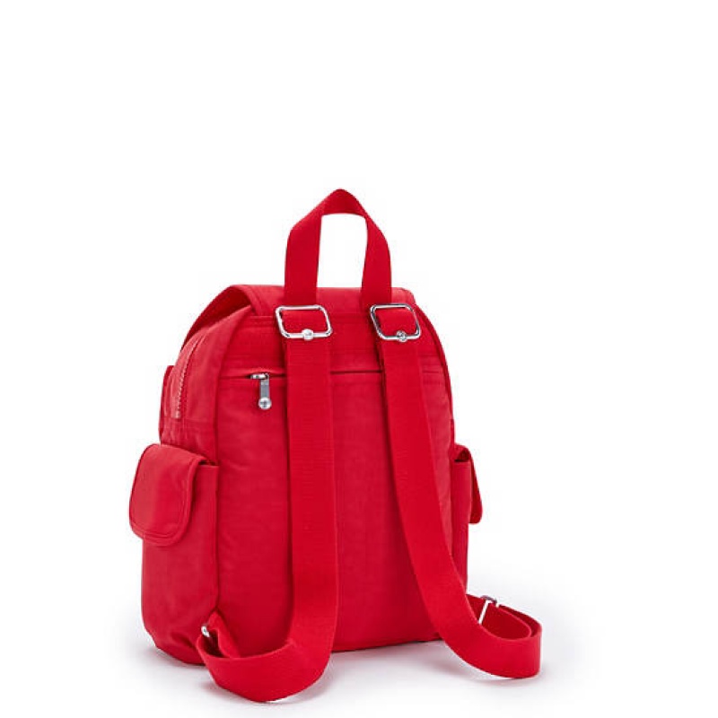 Red Dark Red Kipling City Pack Mini Backpacks | LJFITX-078