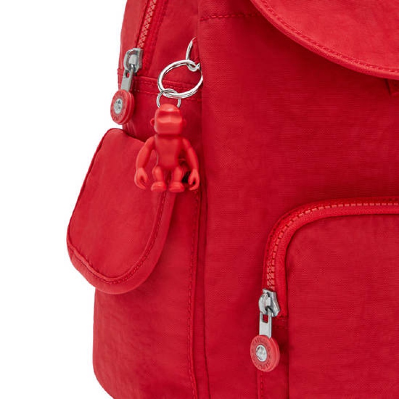 Red Dark Red Kipling City Pack Small Backpacks | PGOLTQ-062