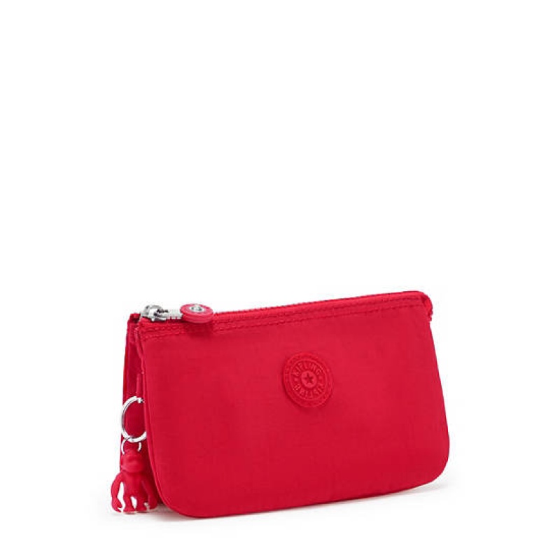 Red Dark Red Kipling Creativity Large Pouch Bags | UQBLZP-435