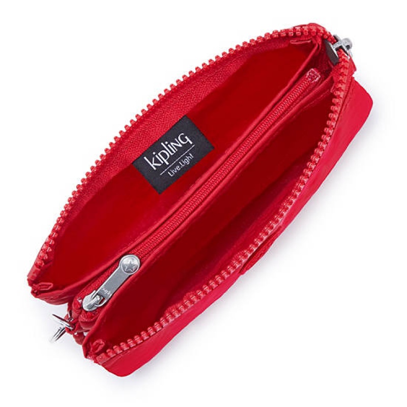 Red Dark Red Kipling Creativity Large Pouch Bags | UQBLZP-435