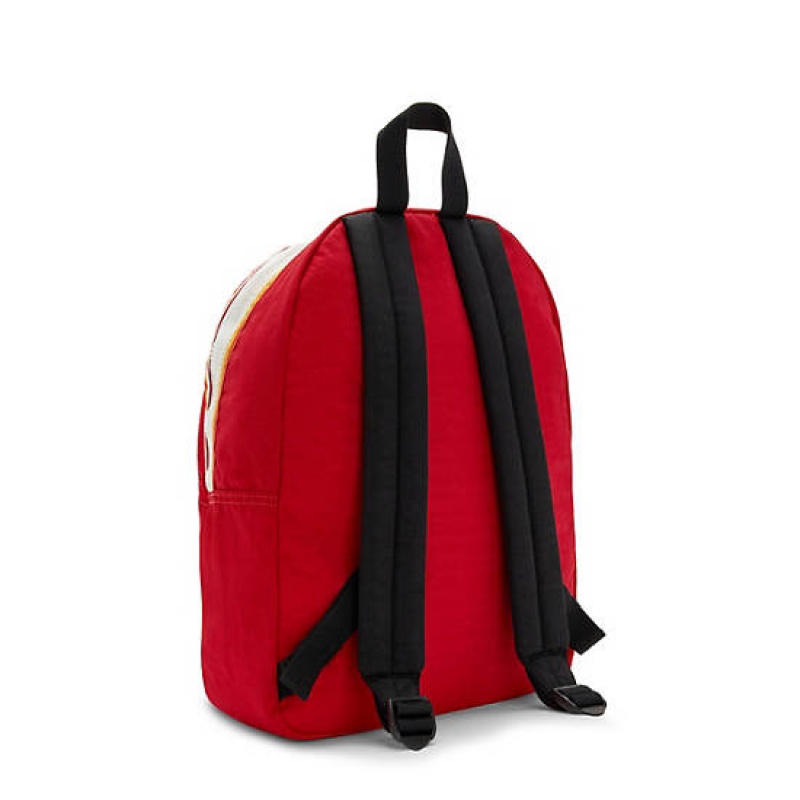 Red Dark Red Kipling Curtis Medium Backpacks | ZVEWCN-904