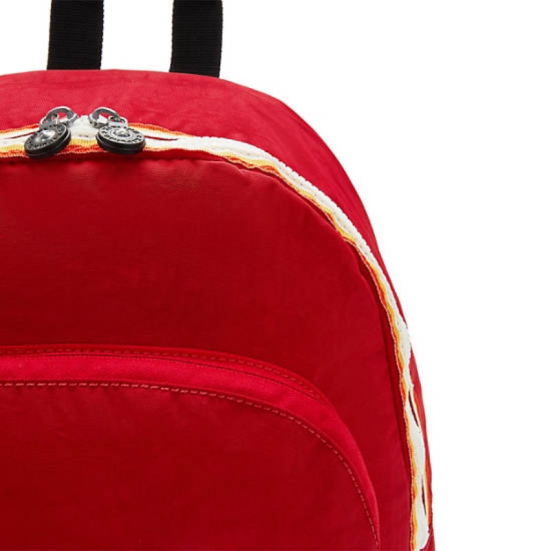 Red Dark Red Kipling Curtis Medium Backpacks | ZVEWCN-904