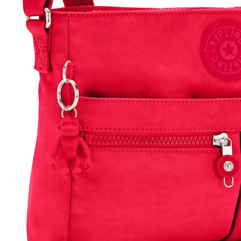 Red Dark Red Kipling New Angie Crossbody Bags | UMKGRH-274