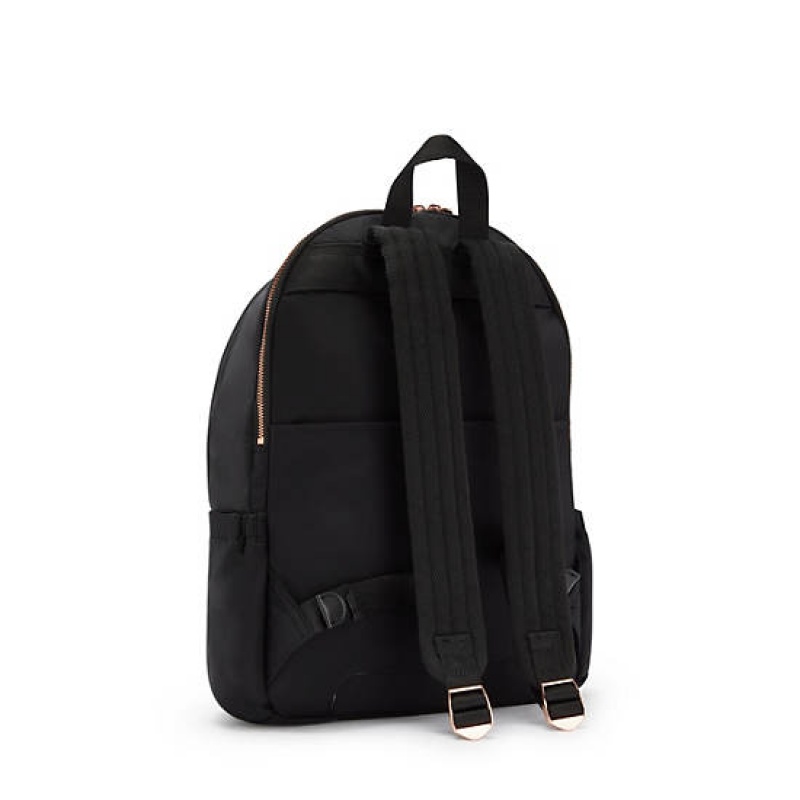 Rose Black Kipling Delia Medium Backpacks | NUYVLC-652