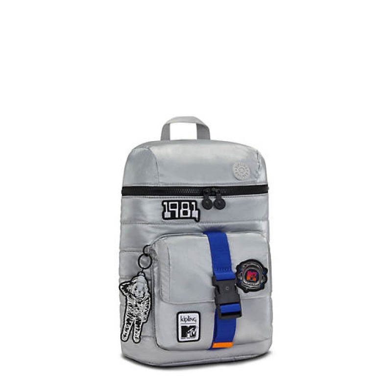 Silver Kipling Bosko MTV Backpacks | EQAIVM-217