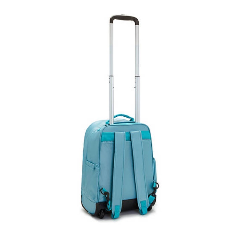 Turquoise Kipling Gaze Large Metallic Rolling Backpacks | CNLOMT-510