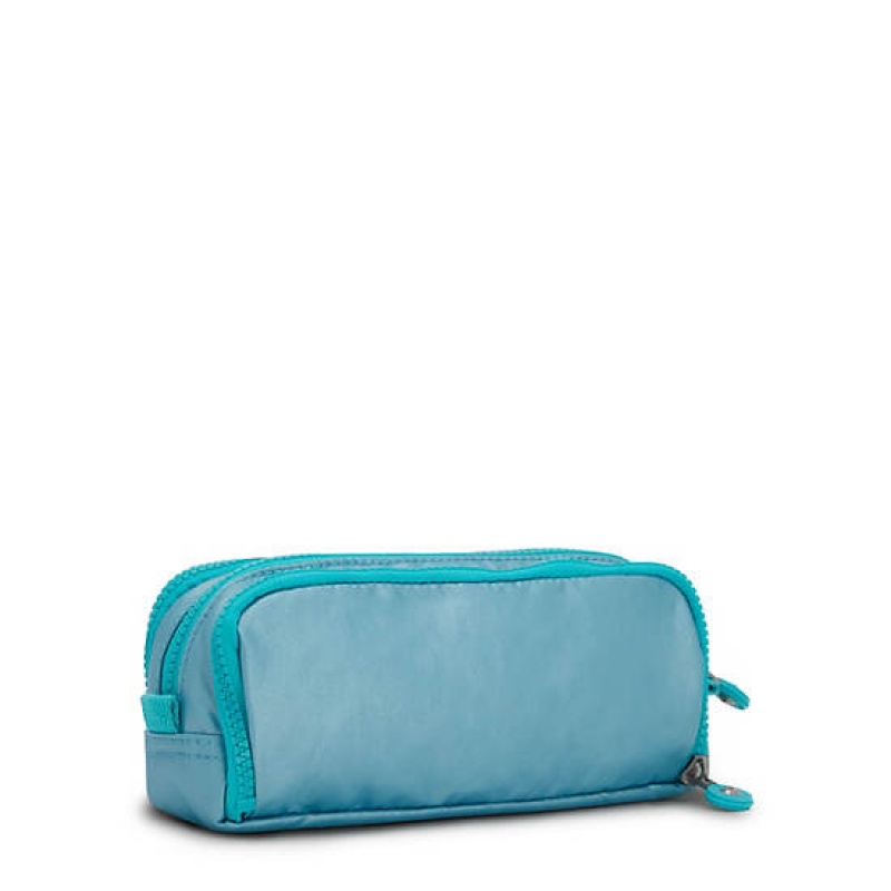 Turquoise Kipling Gitroy Metallic Pencil Case Bags | HNBFAT-074