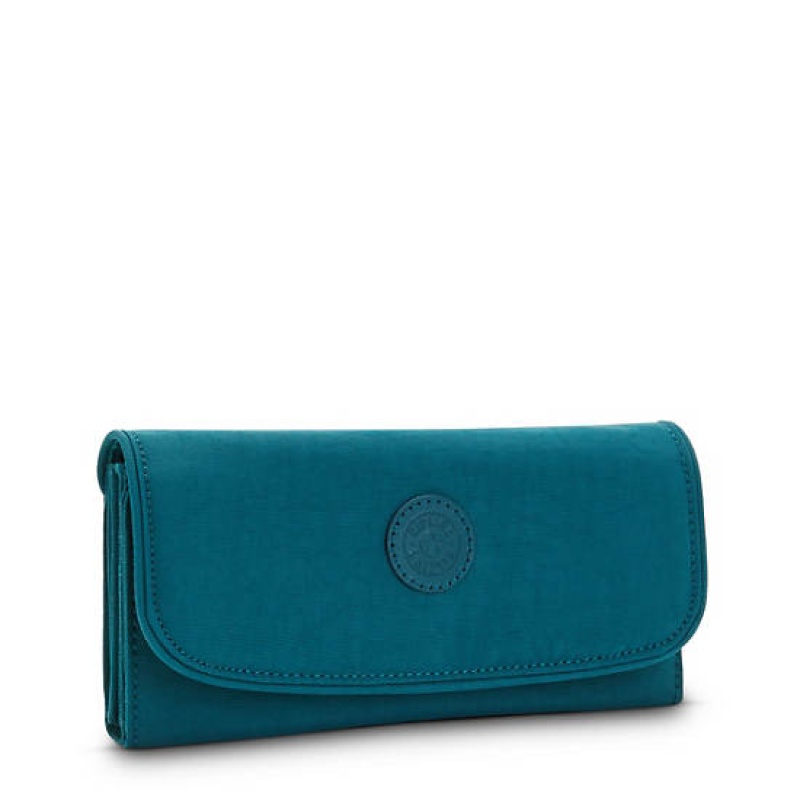 Turquoise Kipling Money Land Snap Wallet Wallets | HWJMXS-350