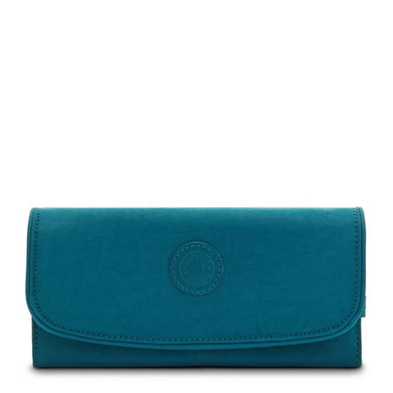 Turquoise Kipling Money Land Snap Wallet Wallets | HWJMXS-350