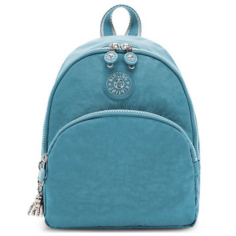 Turquoise Kipling Paola Small Backpacks | FDGHAE-850