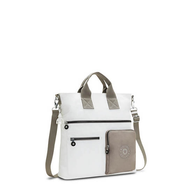 White Kipling Jong Tote Bags | BDCGZO-821