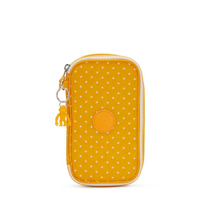 Yellow Kipling 50 Pens Printed Case Bags | RXTGZA-289