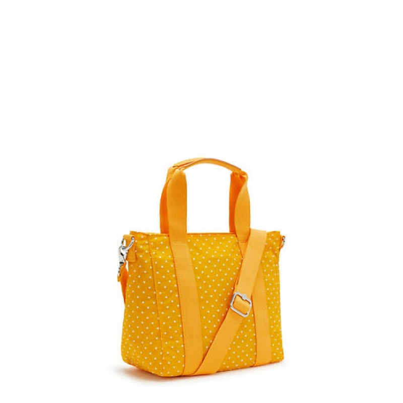 Yellow Kipling Asseni Mini Printed Tote Bags | YOQVTN-591