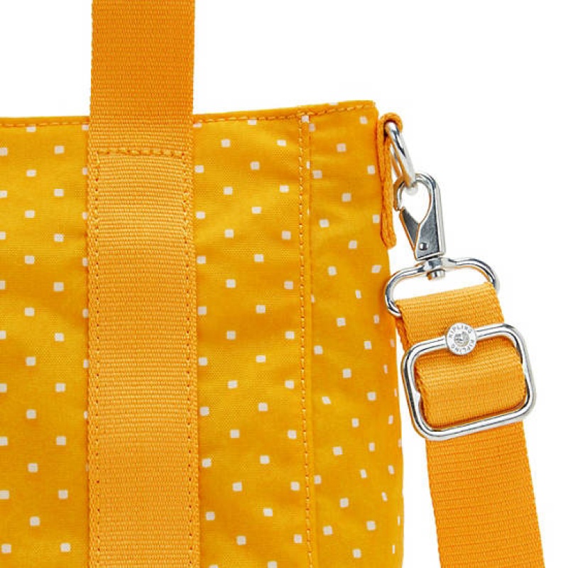 Yellow Kipling Asseni Mini Printed Tote Bags | YOQVTN-591