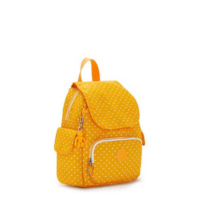 Yellow Kipling City Pack Mini Printed Backpacks | RDQFWE-652