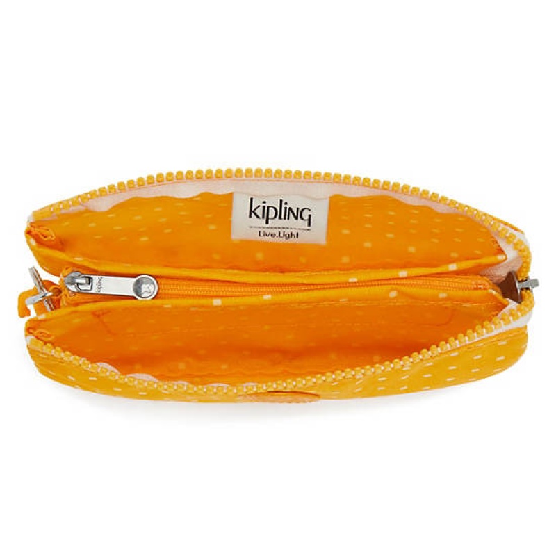 Yellow Kipling Creativity Large Printed Pouches | SYDLTX-053