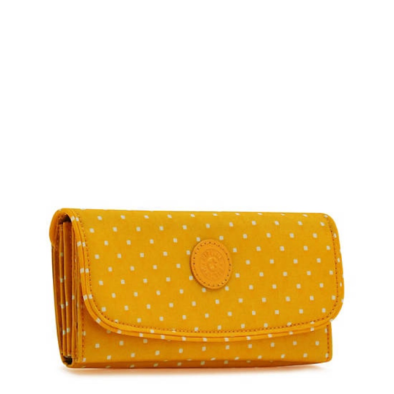 Yellow Kipling Money Land Printed Snap Wallet Wallets | CLFUIZ-518