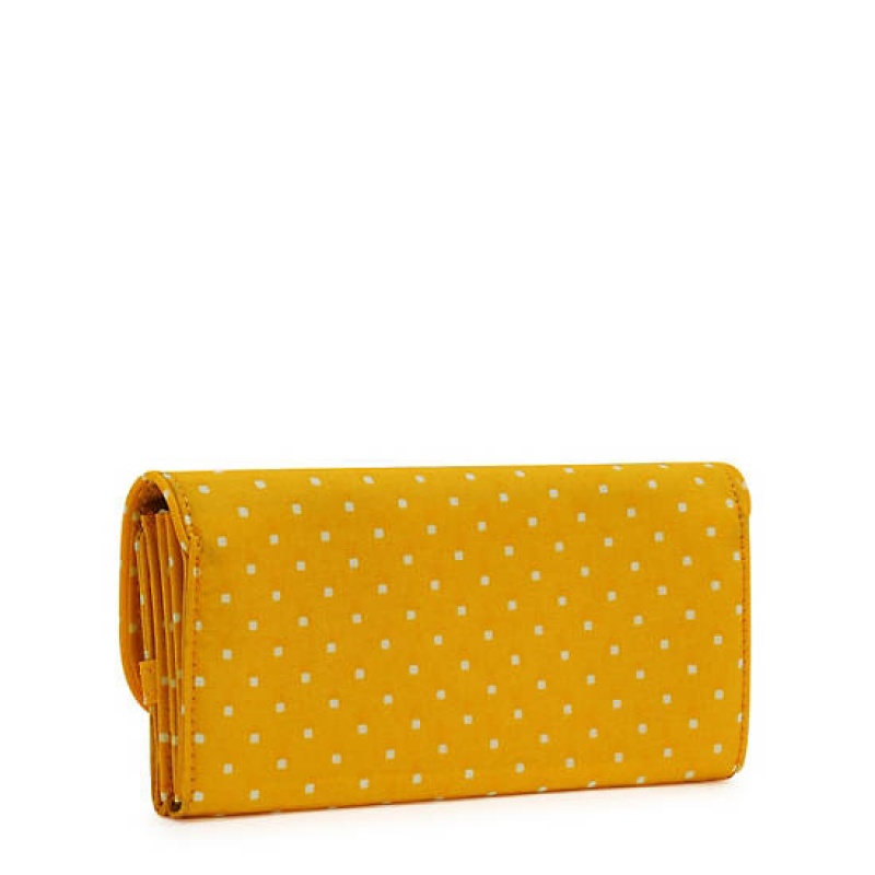 Yellow Kipling Money Land Printed Snap Wallet Wallets | CLFUIZ-518