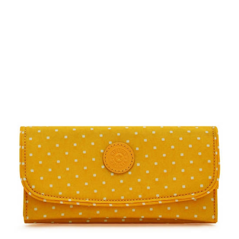 Yellow Kipling Money Land Printed Snap Wallet Wallets | CLFUIZ-518