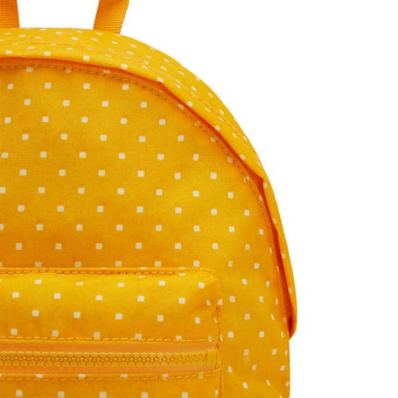 Yellow Kipling Reposa Printed Backpacks | WJQSPO-216